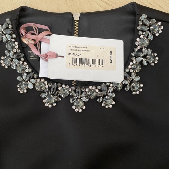 Stunning cropped Ted Baker blouse with rhinestones. - Picture 4 of 4